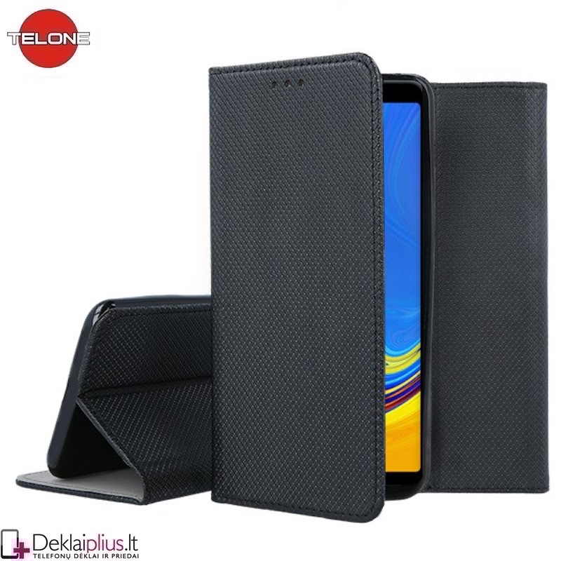 Telone atverčiamas dėklas - juodas (telefonams Samsung A7 (2018 m.) Telone atverčiamas dėklas - juodas (telefonams Samsung A7 (2018 m.)